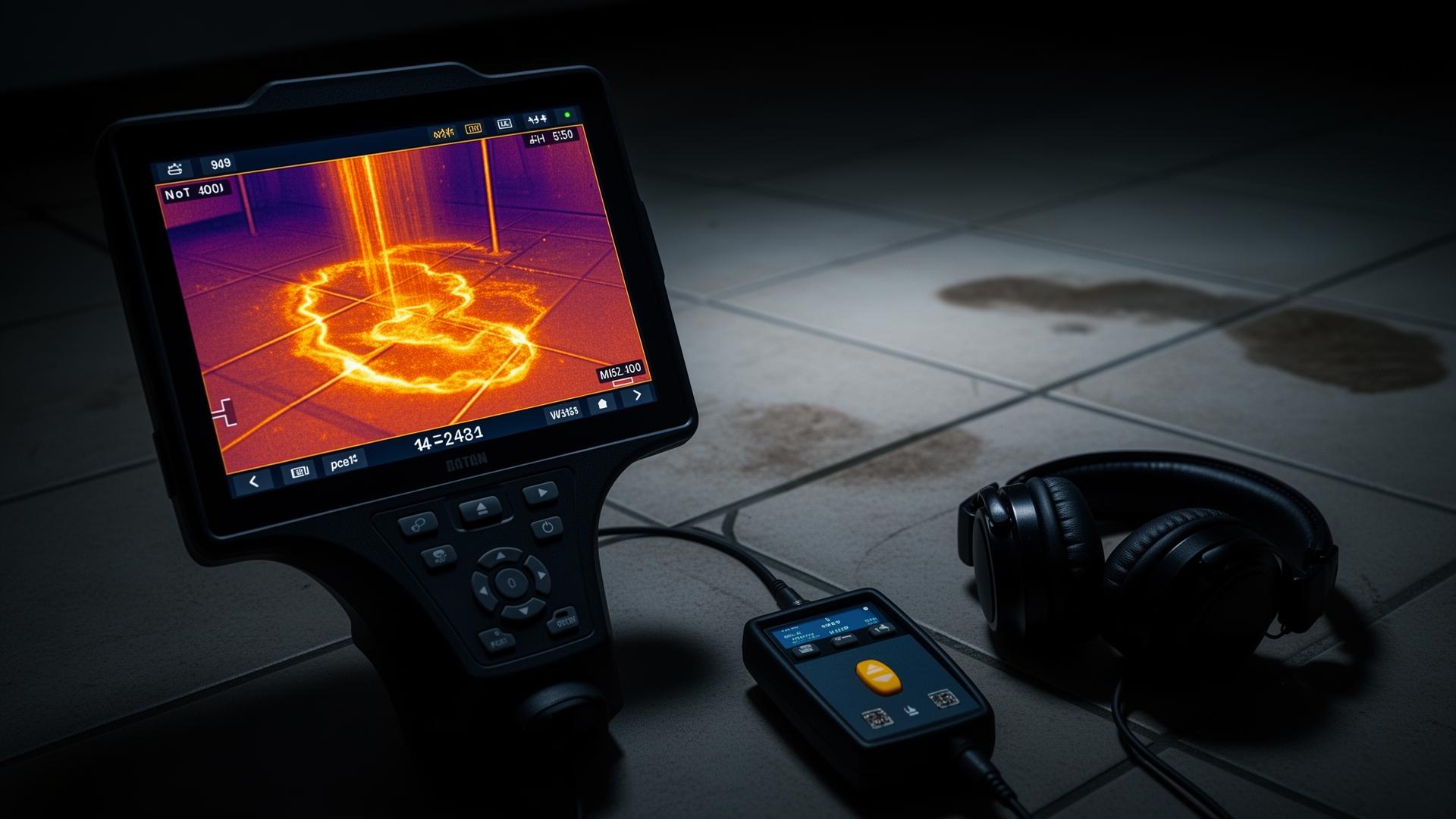 Thermal imaging camera and acoustic leak detection equipment